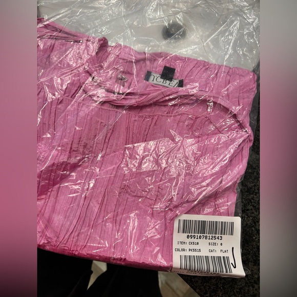 J. Crew Pink Crinkle High Neck Sheath Dress. Size 0 NWOT - Picture 9 of 9